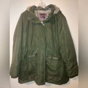 Justice Fur Hooded Coat Great Condition